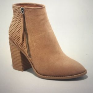 Women’s Chrissy Laser Cut Heeled Ankle Booties